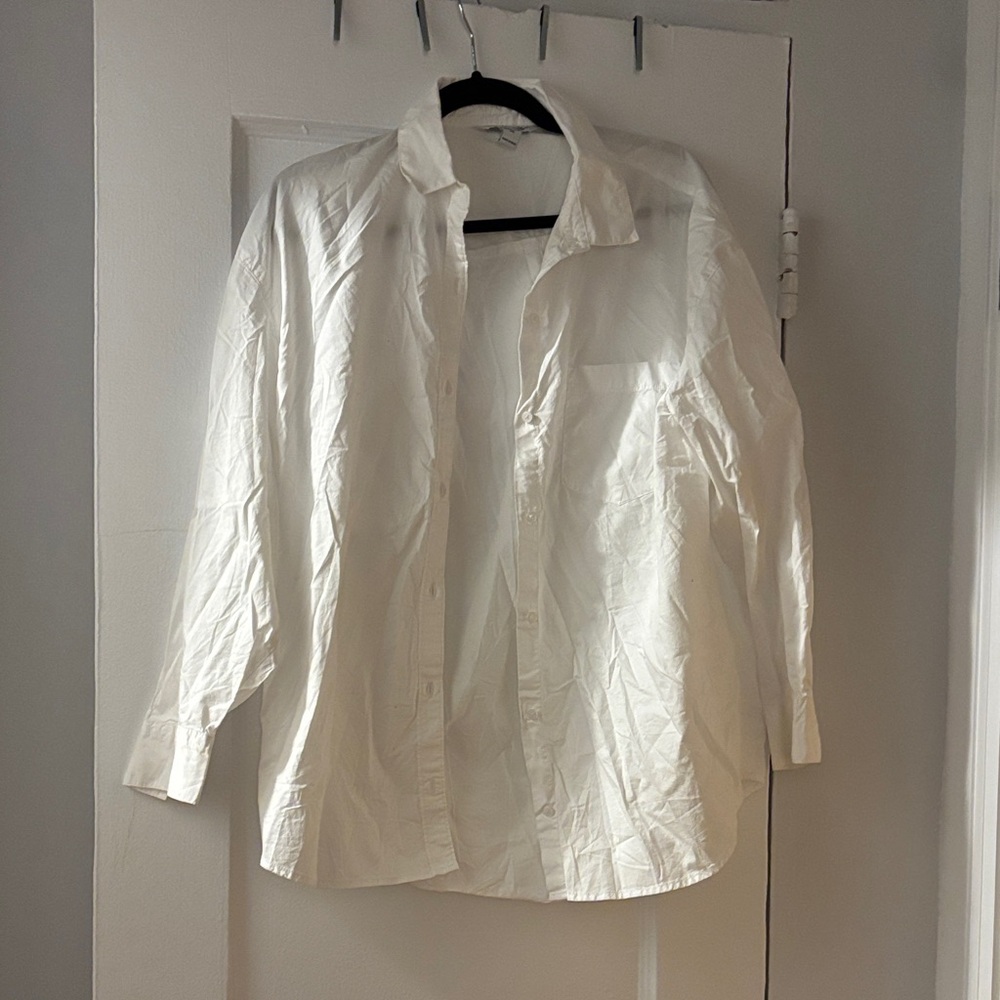 Old Navy White Boyfriend Shirt